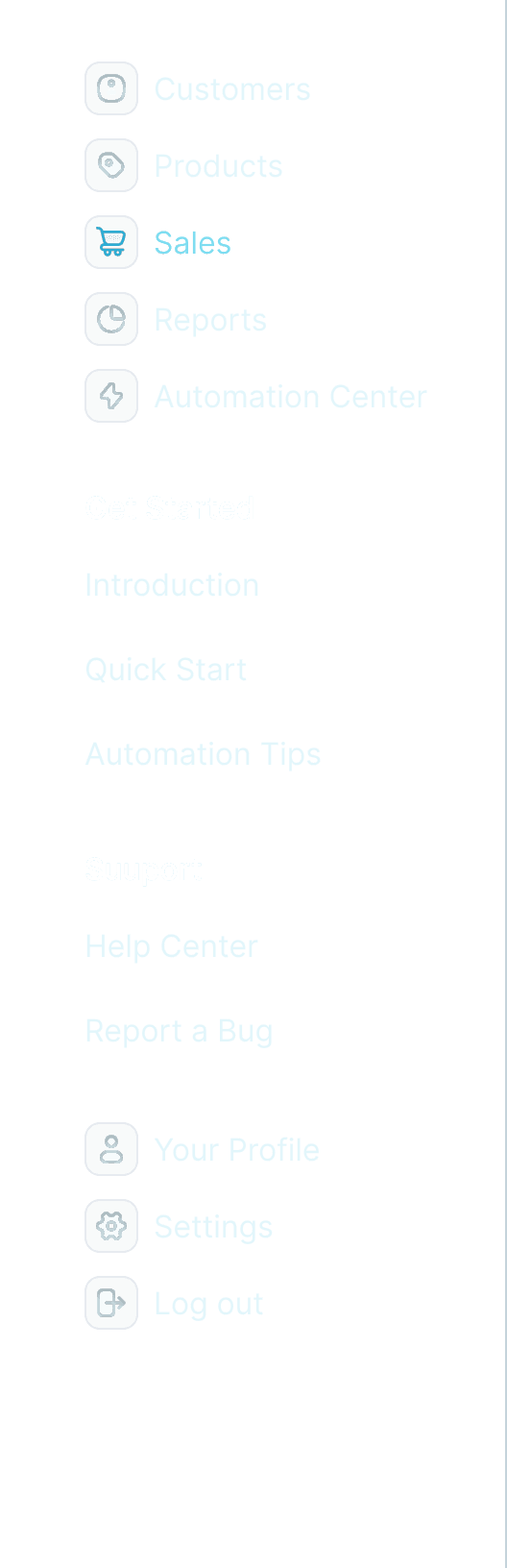 dashboard sidebar