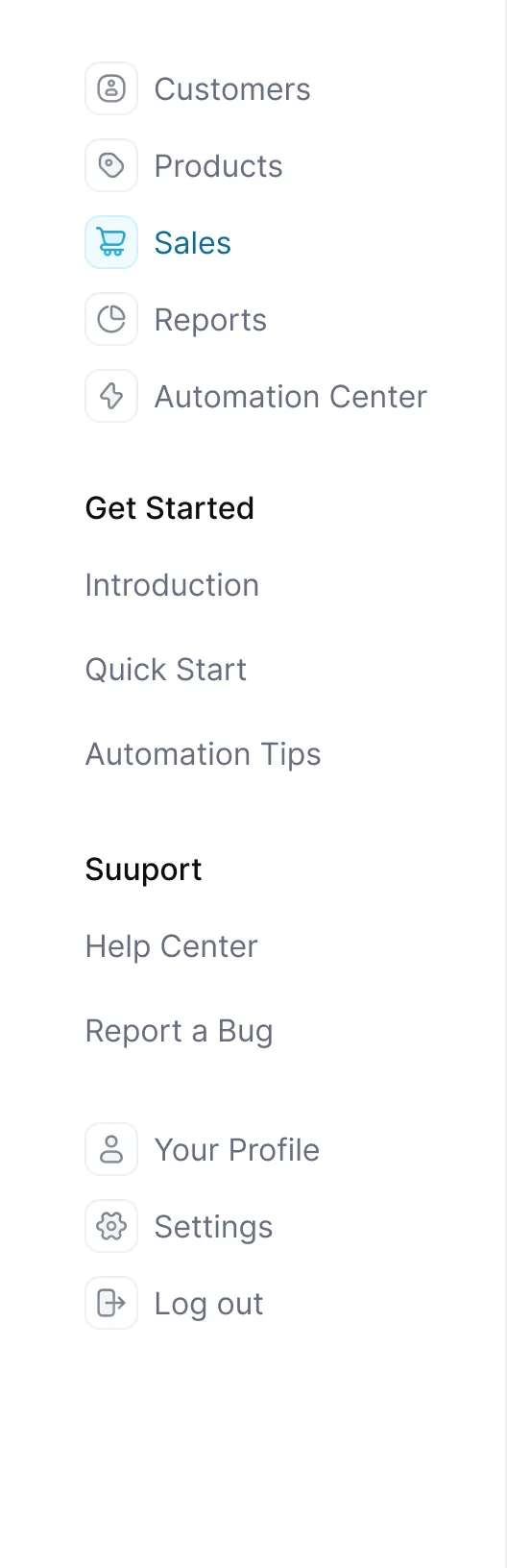 dashboard sidebar